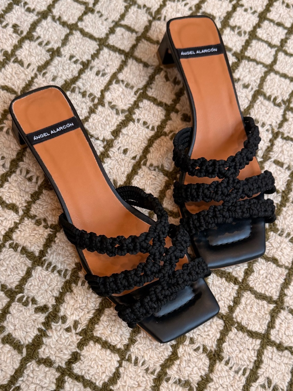 Angel Alarcon woven  crochet  strappy  Sandals